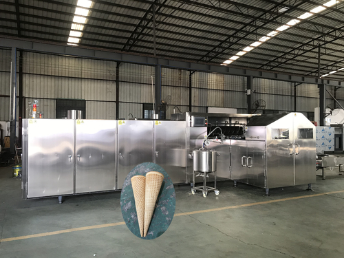 Latest company news about 190mm Long  Automatic Ice Cream Cone Baking Machine