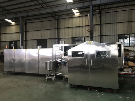 Good price Schneider Electric Accesories 3800kg Ice Cream Cone Production Line With 7x2.1x2m Dimensions online