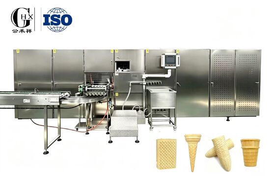quality High Capacity Servo-Controlled Fully Automatic Wafer Cone, Waffle Cup Making Machine, Up tp 7000pcs/H factory